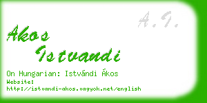 akos istvandi business card